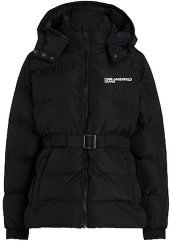 Karl Lagerfeld Jeans Femmes Belted Puffer Black L