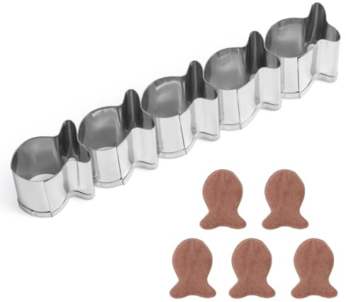 Goldfish Cracker Cutter, 5 Cavity Stainless Steel Fish Cookie Cutter Mini Goldfish Molds for Baking Anti-Stick Dough Perfect for Animal-Shaped Cookies