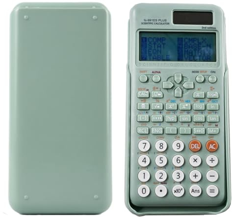 Calculatrice Scientifique Compatible avec FC-991ES Plus-2ème Édition avec 417 Fonctions pour Fournitures de Rentrée Scolaire,Étudiants,Enseignants,Affaires,Bureau,Maison,Vert