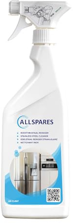AllSpares Edelstahlreiniger zur effektiven Reinigung und Pflege von Küchengeräten aus Edelstahl und rostfreiem Stahl für streifenfreien Glanz (500 ml)