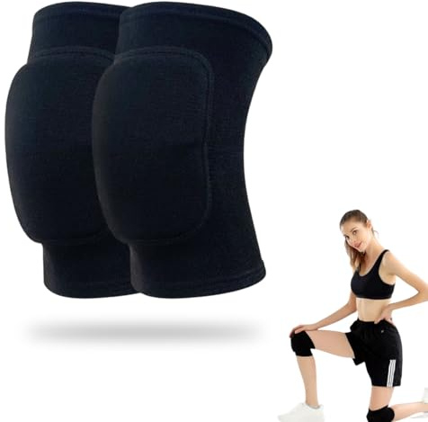 Dryxog 2 Pezzi Ginocchiere Pallavolo Ginocchiere Palestra Ginocchiera Sportiva Ginocchiera Elastica Ginnastica Ritmica Gomitiere Tutore Ginocchio Morbide Fascia Ginocchio Elastiche Antiscivolo (L)