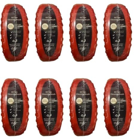 Cepillo de Limpieza de película de Aceite automotriz, Paquete de 8 Compatible con Limpiador de Parabrisas de Coche, Limpiador de Vidrio para una visión Clara