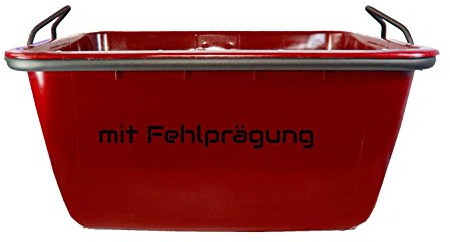 UvV FMK 2. Wahl Mörtelwanne, Fertigmörtelkübel Kranbar mit Farbabweichungen, Flecken oder teilweise Fehldruck (bis 700 kg Nutzlast) Zementwanne Baustellenarbeiten (Rot 2. Wahl)