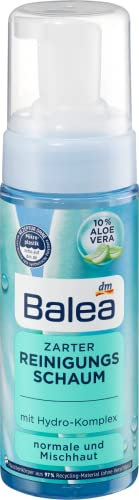 Zarter Reinigungsschaum Mit 10% Aloe Vera und Hydro-Komplex | Für eine Gründliche und schonende Reinigung | Für Normale und Mischhaut | 150 ml