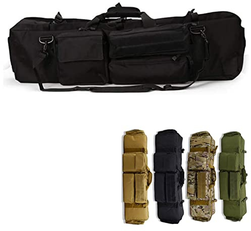 SJASD Saviour Rifle Bag,Tactical M249 Vapenväskor Gevär för Skjutbana,utomhus Bärväska Jakt Skytte Airsoft Rifle Gun Carry Bag ca - 100cm/39,Black