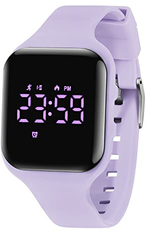 NN Ben Nevis Kids Watch, Digital Watch for Boys Girls, Sport Watch with Fitness Tracker, Alarm Clock, Stopwatch, No App and Waterproof, Watch for Kids Ages 5-12, 04-Lightpurple-E, Modern