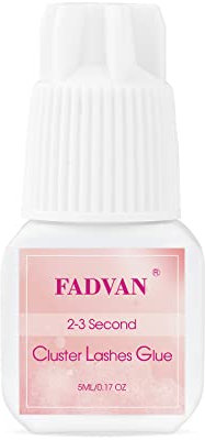 FADVAN DIY Pegamento para Extensiones de Pestañas Sin Olor, No Irritante, Hipoalergénico, Se Seca Rápidamente Durante 1-2 Segundos, para Uso Profesional (5 ML)