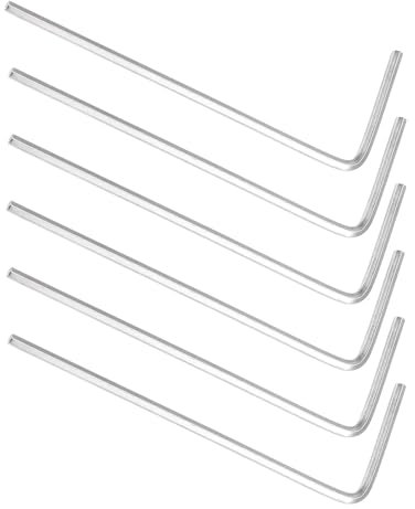 CoCud L-Handle Ball End Hex Key Wrench, 1.3mm Metric, CR-V L-Shape Long Arm Hexagon Head Spanner - (Applications: for Home Repair and Mechanical Maintenance), 6-Pieces