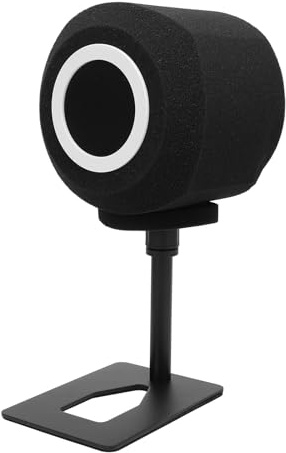 Mikrofonskydd Popfilter, Vindruta, Isolering, Ljudabsorberande Skumvindruta med Hög Densitet med Mikrofonstativ och Klämma för Vanlig Kondensormikrofon