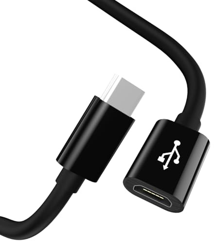 pluX Pack Micro USB to USB-C Adapter, Type C (Male) to Micro USB (Female) Converter Type C Cable Compatible with Galaxy S8/S8+, S20 Note 20, Huawei P10 Plus/Honor 8, LG G6 and More(Black)