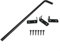 Homeponnew Heavy Duty Gate Drop Rod Metal Cane Bolt Security Lock For Wooden Iron Vinyl Fence Door Garden Gate, Anti-Theft Open Close Double Door Locking System With Installation Kit(18in)
