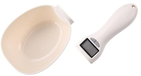 TOYZFRIENDY Báscula Digital Cuchara Dosificadora Cocina LED Precisión Medidora Pienso Sal Azúcar Blanca