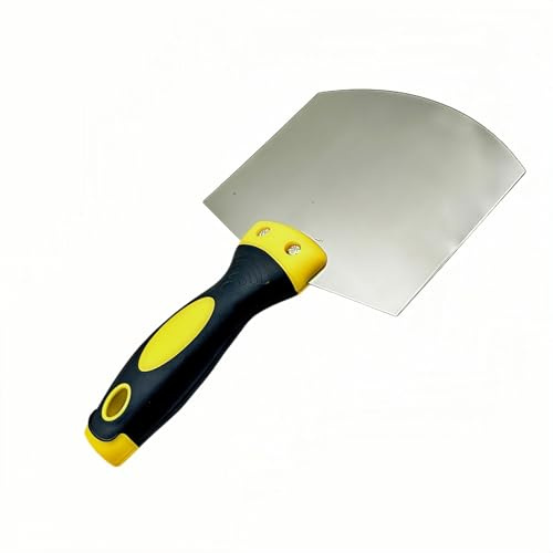 Professional Curved Plastering Trowel,Stainless Steel Arc Drywall Spatula: Efficient Plaster & Putty Application,Compact Semi Design,Comfort Grip&Rust-Resistant for Smooth Finishes