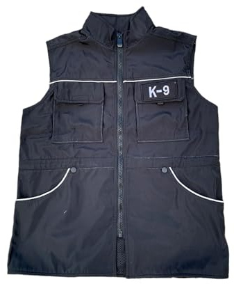 Baoblaze Dog Handler Training Vest Waterproof Waist Drawstring Fishing Vest Bite Protective with Pockets Obedience Vest Jacket, XXXL