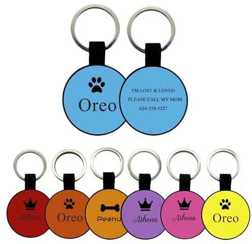 Placa identificativa silenciosa de silicona para perros, placa identificativa personalizada para mascotas grabada con bonitos diseños para perros y gatos pequeños, medianos y grandes