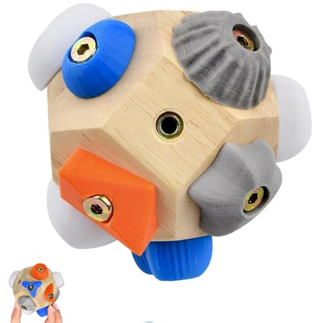 Bouldering Gifts Block for Climbers, Handcrafted 3D Rock Climbing Gifts | Finger Training Tool for Climbers, Wooden 3D Climbing Ball with Gameplay Rules, Boulder Ball for Men Women