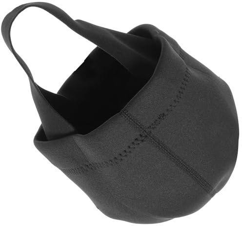 Healeved 2mm Neoprene Surf Hood Cap for Men, Snorkeling and Diving Thermal Swim Cap with Chin Strap, Black M Size, UV Protection Water Sports Gear