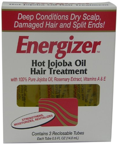Energizer, tratamiento del pelo Aceite de Jojoba caliente, 3 tubos pueden volver a cerrarse - Hobe laboratorios