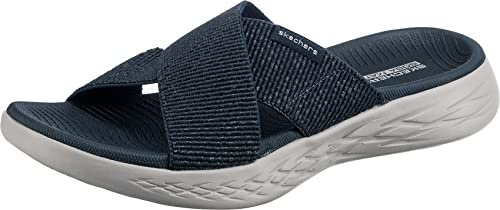 Skechers On-the-go 600 Glistening, Sandali Donna, Navy Textile, 39 EU