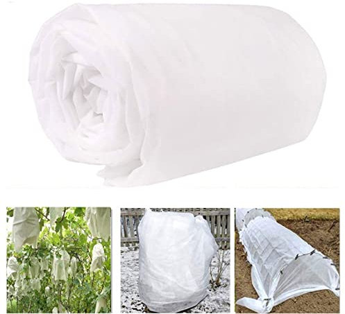 Telo per Piante Inverno Antigelo, 30gsm Tessuto Non Tessuto per Piante Grandi, Riutilizzabile Vello da Giardino Panno Antigelo per Piante, Permeabile all'Acqua e Resistente ai Raggi UV