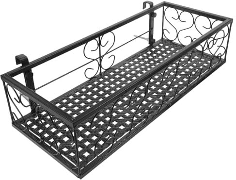 CAXUSD Portafiori Appeso in Ferro Per Balcone Ringhiera E Recinzione Cesto Di Fiori Robusto E Durevole Per Piante Succulente E Mensola Di Piantagione