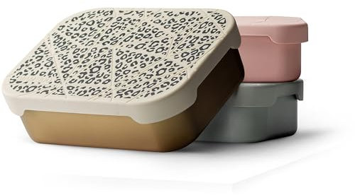 MAMEIDO Brotdose Edelstahl 800ml, flexiblem Trenner & Silikondeckel, Lunchbox Erwachsene, leichte Vesperbox Kinder, Brotbox Kinder mit Fächern (Savannah Gold, 0,8l)