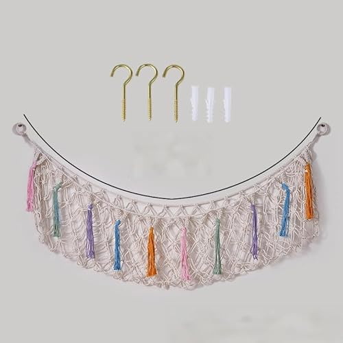 Stuffed Animal Hammock - Large Toy Storage Net for Plushies, Kids Room Decor, Nursery Organization & Baby Essentials, Easy Mount Wall Corner Bedroom Organizer Holder for Stuffed Toys