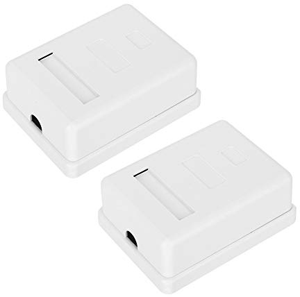 Cocoarm CAT6 Nätverksbox ABS RJ45 Kopplingsdosa Enkelport 8P8C Ytmonterad Skrivbordsinformationsbox med IDC-terminal Inbyggd Skruvar för Kablar för Kontorshemnätverk