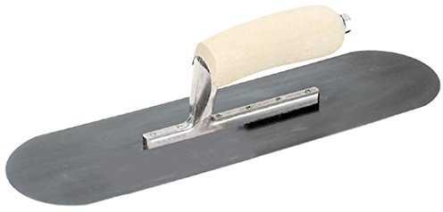 Marshalltown Poolkelle mit Holzgriff, aus Blaustahl, Kelle für Boden und Beton, Maße der Kelle: 356x102 mm