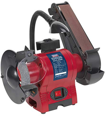 Sealey Bg150Bs Bench Grinder 150Mm with 50Mm Belt Sander & Work Light 250W/230V