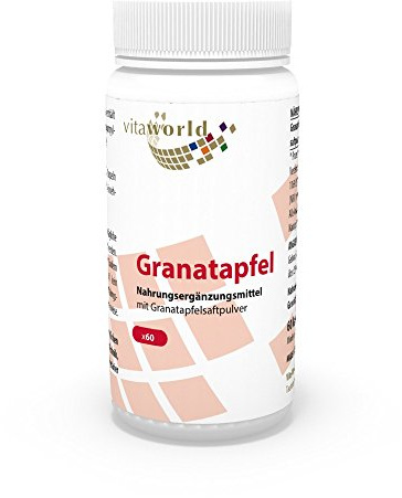 Vita World Pomegranate 500mg 60 Capsules Made in Germany