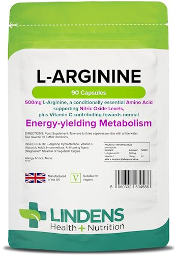 Lindens - L-Arginin 500mg Kapsel - 90 Pack