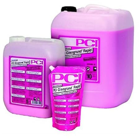 PCI GISOGRUND RAPID Blitzgrundierung 1 Liter - Zum schnellverfilmenden Grundieren von Gips- und Kalkgipsputzen - Grundierung vor Auftrag von PCI Periplan®