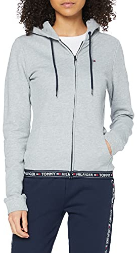 Tommy Hilfiger Dam Hoody HWK pyjamasöverdel, Grå ljung, XS