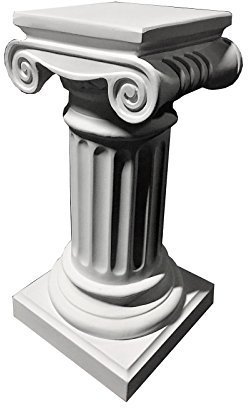 Wohndesign - Colonna in Marmo per Fiori, Altezza 70 cm, Colore: Bianco Opaco