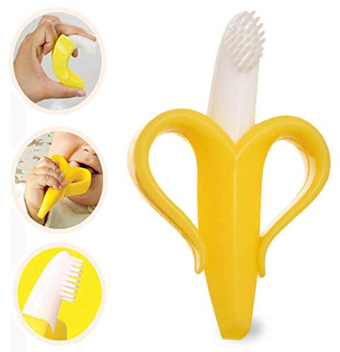 Banana Baby Toothbrush and Teething Ring in One - Teeth Aid Training Brush