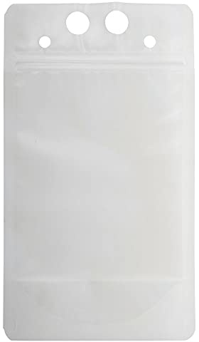 TableCraft 10682 Translucent 16 Ounce To-Go Beverage Pouch- 100 / PK