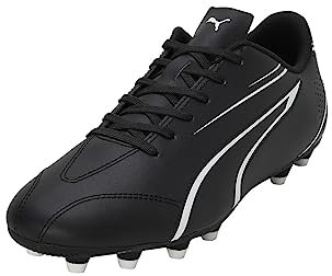 PUMA Herren Vitoria FG/AG Soccer Shoe, Black White, 45 EU
