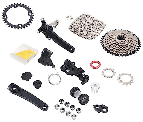 Groupe 9 Vitesses, Cassette de Vitesse de Vélo 11 à 40 T, Levier de Changement de Vitesse, Dérailleur Arrière, Débloque des Performances Inégalées et Un Changement de Vitesse(Plateau 34T)