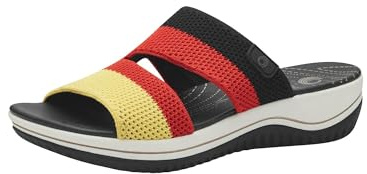 Jana Coshy Original – Die Hallux-freundliche Pantolette 8-27270-43 schwarz Comb H-Weite