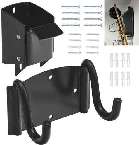 Wheelbarrow Bracket - 90lb Load Capacity with Top Lift Latch, Suitable for Most Single Wheel Trolleys, Maximizes Space Utilization