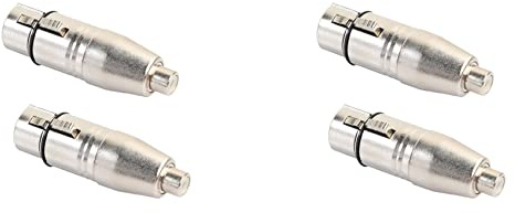 KEALBAUS 4 XLR till adapter, hona till XLR hona adapter uttag adapter