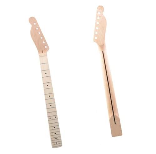Manche De Guitare Pour Gaucher Touche En Érable 22 Frettes Point De Tonalité Noir Manche De Guitare Avec Barre En Bois Noir Mat