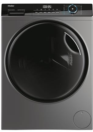 Haier I-Pro Serie 3, Lavasciuga 8+5 KG, Libera Installazione, Classe A, 1400 giri, Vapore, Sensori di Peso, Partenza Programmabile, AxLxP 85x60x62 cm, Antracite- HWD80-B14939S8-S