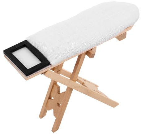 VICASKY Maison de poupée Accessoires de planche à repasser Mini table à repasser pour mini planche à repasser miniature Modèle de poupée bébé Planche à repasser Mini table à repasser détaillée