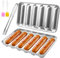GZjiyu 1 STK Wurstform mit Deckel, 304 Edelstahl Hot Dog-Form Fleischwurstform mit 2 Silikonbürste und 1 Clip, für BBQ Backen Kochen Home Küche