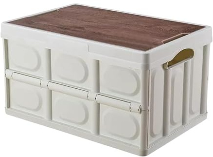 JUFO Outdoor Camping Folding Storage Box, 55L Large Capacity, Durable & Collapsible, Ideal for Camping, Picnic, Car Trunk & Home Organization, 52×35.5×29.5CM