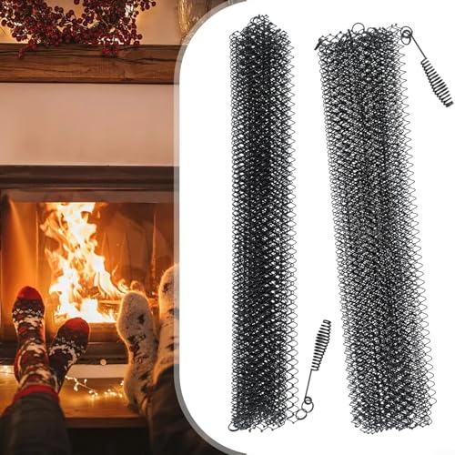 Paquete de 2 cortinas de protección contra incendios de diseño eficiente, pantallas de metal resistentes para contener chispas