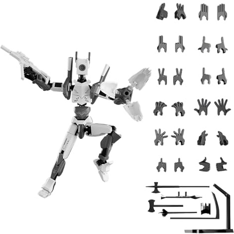 3D-Printad Actionfigur Ledade Dockset, Skrivbordsdekoration, | Poserbar Actionfigur för Barn Vuxna Gamers Fans Födelsedagar och Högtider Vardagsrum Sovrum Bokhyllor Skrivbord och