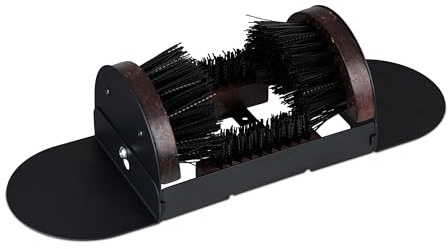 Relaxdays Pulisci Scarpe Ingresso con Spazzole 3 Lati, Pulizia Sneaker e Suola Stivali, Tappetino da Esterni, Setole